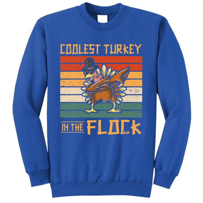 Coolest Turkey In The Flock Funny Thanksgiving Turkey Trot Sweatshirt