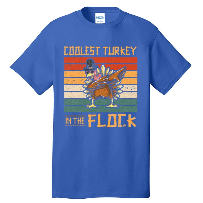 Coolest Turkey In The Flock Funny Thanksgiving Turkey Trot Tall T-Shirt