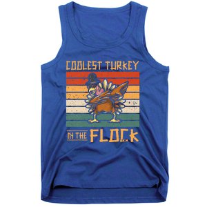 Coolest Turkey In The Flock Funny Thanksgiving Turkey Trot Tank Top