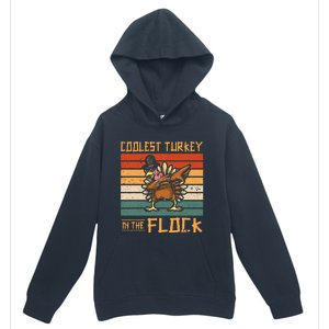 Coolest Turkey In The Flock Funny Thanksgiving Turkey Trot Urban Pullover Hoodie