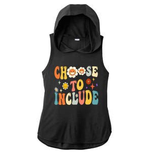 Choose To Include Special Education Teacher Autism Awareness Ladies PosiCharge Tri-Blend Wicking Draft Hoodie Tank