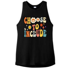 Choose To Include Special Education Teacher Autism Awareness Ladies PosiCharge Tri-Blend Wicking Tank