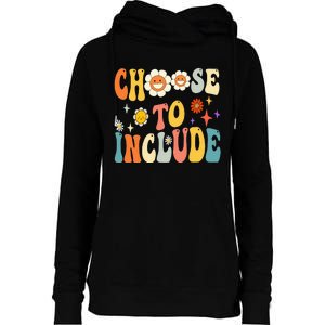 Choose To Include Special Education Teacher Autism Awareness Womens Funnel Neck Pullover Hood