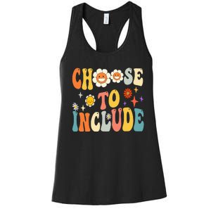 Choose To Include Special Education Teacher Autism Awareness Women's Racerback Tank