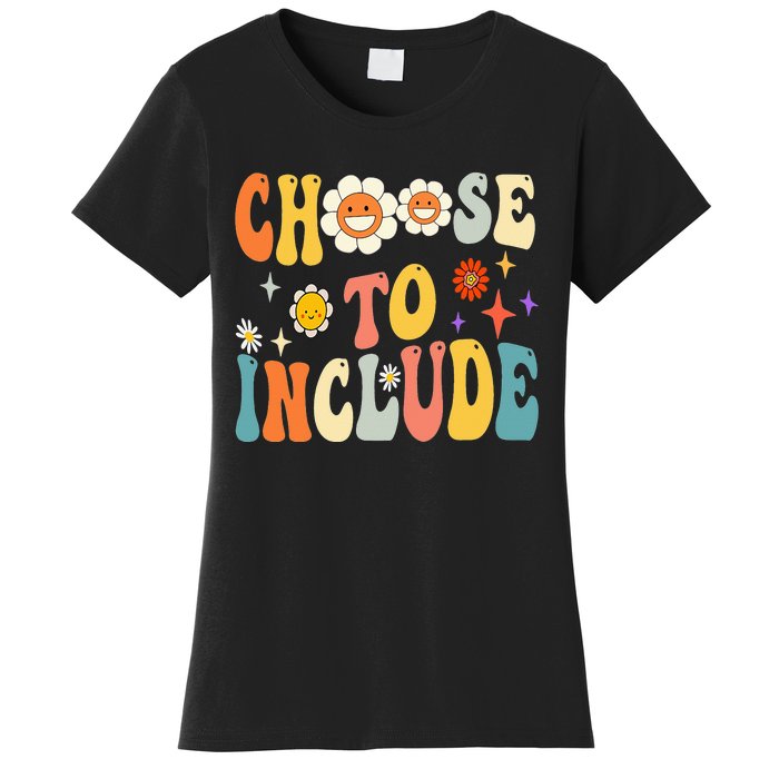 Choose To Include Special Education Teacher Autism Awareness Women's T-Shirt