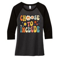 Choose To Include Special Education Teacher Autism Awareness Women's Tri-Blend 3/4-Sleeve Raglan Shirt