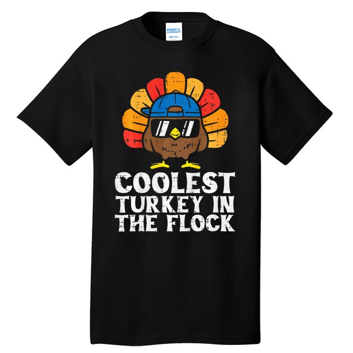 Coolest Turkey In The Flock Thanksgiving Tall T-Shirt