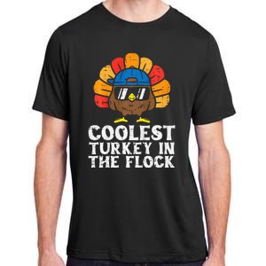 Coolest Turkey In The Flock Thanksgiving Adult ChromaSoft Performance T-Shirt