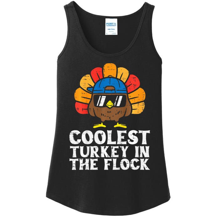 Coolest Turkey In The Flock Thanksgiving Ladies Essential Tank