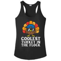 Coolest Turkey In The Flock Thanksgiving Ladies PosiCharge Competitor Racerback Tank