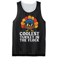 Coolest Turkey In The Flock Thanksgiving Mesh Reversible Basketball Jersey Tank