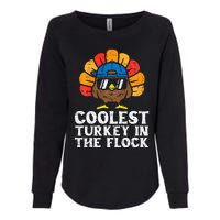 Coolest Turkey In The Flock Thanksgiving Womens California Wash Sweatshirt