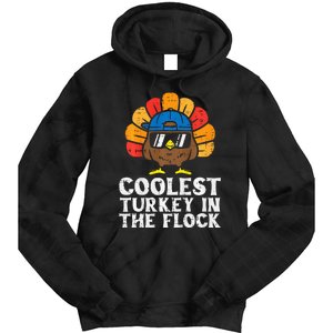 Coolest Turkey In The Flock Thanksgiving Tie Dye Hoodie