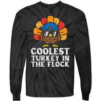 Coolest Turkey In The Flock Thanksgiving Tie-Dye Long Sleeve Shirt