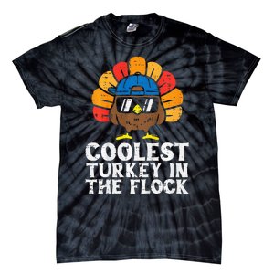 Coolest Turkey In The Flock Thanksgiving Tie-Dye T-Shirt