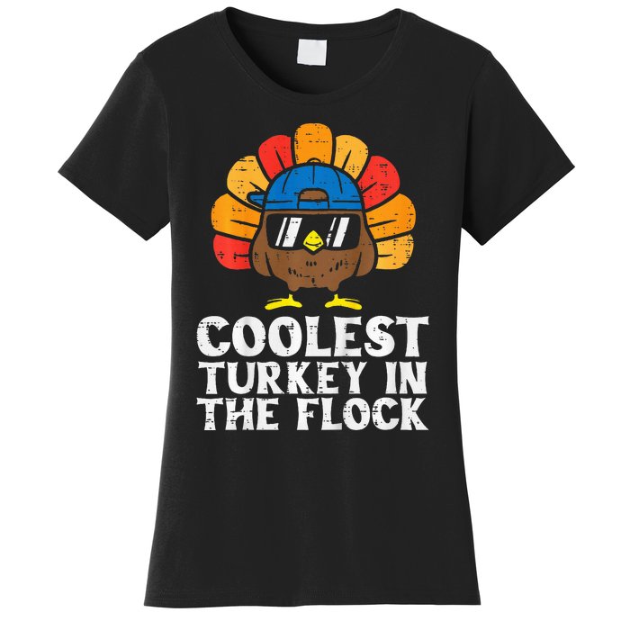 Coolest Turkey In The Flock Thanksgiving Women's T-Shirt