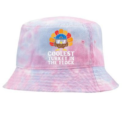 Coolest Turkey In The Flock Thanksgiving Tie-Dyed Bucket Hat