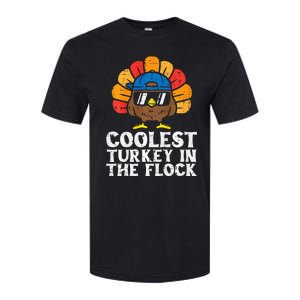 Coolest Turkey In The Flock Thanksgiving Softstyle CVC T-Shirt