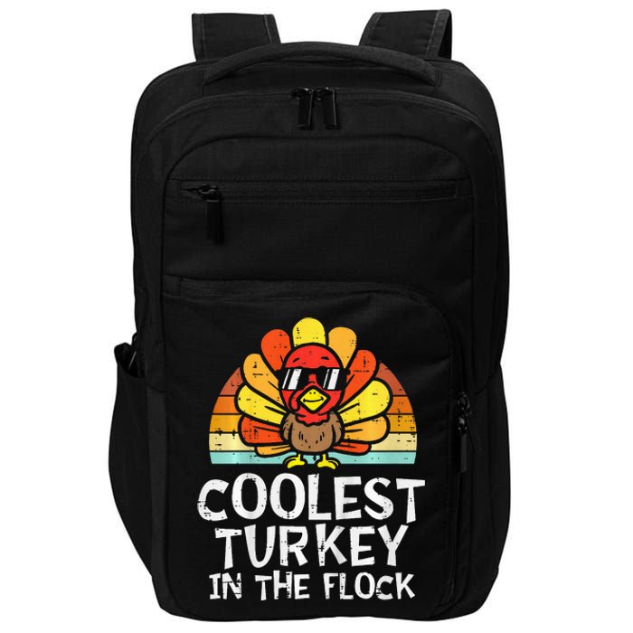 Coolest Turkey In The Flock Thanksgiving Impact Tech Backpack