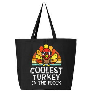 Coolest Turkey In The Flock Thanksgiving 25L Jumbo Tote