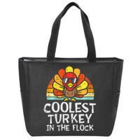 Coolest Turkey In The Flock Thanksgiving Zip Tote Bag