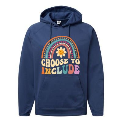 Choose To Include For Autism Teacher Special Education SPED Performance Fleece Hoodie