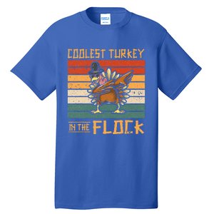 Coolest Turkey in the Flock Funny Thanksgiving Turkey Trot Tall T-Shirt