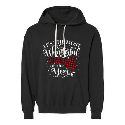 Christmas Trees It's The Most Wonderful Time Of The Year Garment-Dyed Fleece Hoodie
