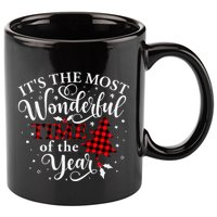 Christmas Trees It's The Most Wonderful Time Of The Year 11oz C Handle Ceramic Mug
