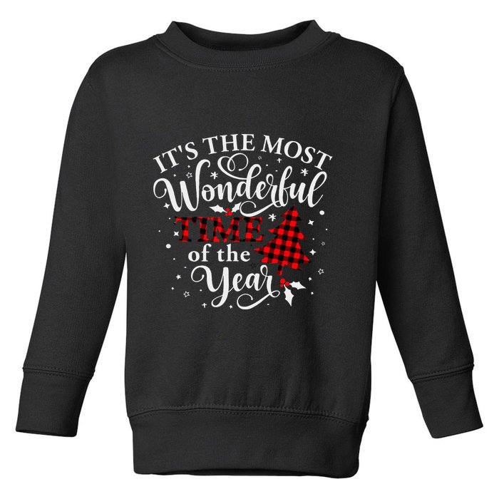 Christmas Trees It's The Most Wonderful Time Of The Year Toddler Sweatshirt