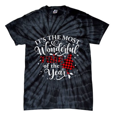 Christmas Trees It's The Most Wonderful Time Of The Year Tie-Dye T-Shirt