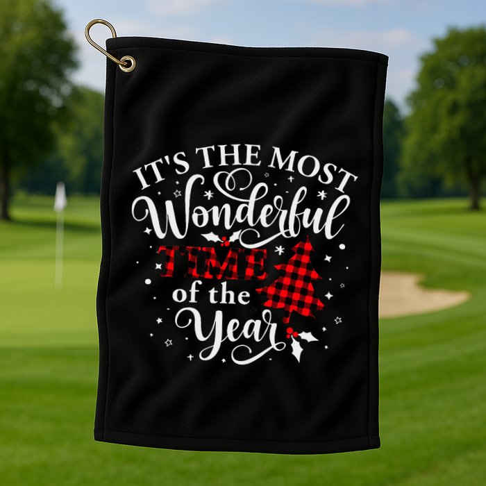 Christmas Trees It's The Most Wonderful Time Of The Year Golf Towel