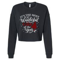 Christmas Trees It's The Most Wonderful Time Of The Year Cropped Pullover Crew