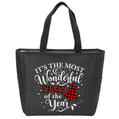 Christmas Trees It's The Most Wonderful Time Of The Year Zip Tote Bag