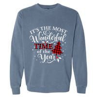 Christmas Trees It's The Most Wonderful Time Of The Year Garment-Dyed Sweatshirt