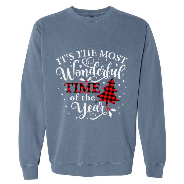 Christmas Trees It's The Most Wonderful Time Of The Year Garment-Dyed Sweatshirt