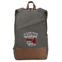 Christmas Trees It's The Most Wonderful Time Of The Year Cotton Canvas Backpack