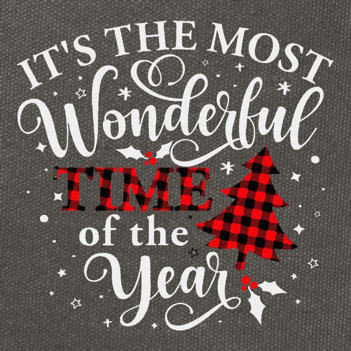 Christmas Trees It's The Most Wonderful Time Of The Year Cotton Canvas Backpack