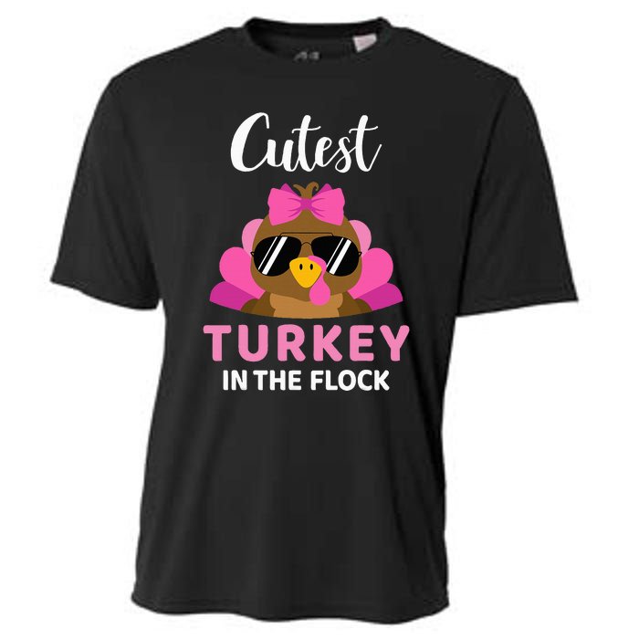 Cutest Turkey In The Flock Thanksgiving Cooling Performance Crew T-Shirt