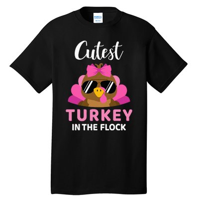 Cutest Turkey In The Flock Thanksgiving Tall T-Shirt