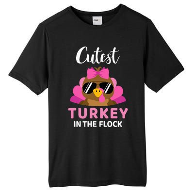 Cutest Turkey In The Flock Thanksgiving Tall Fusion ChromaSoft Performance T-Shirt