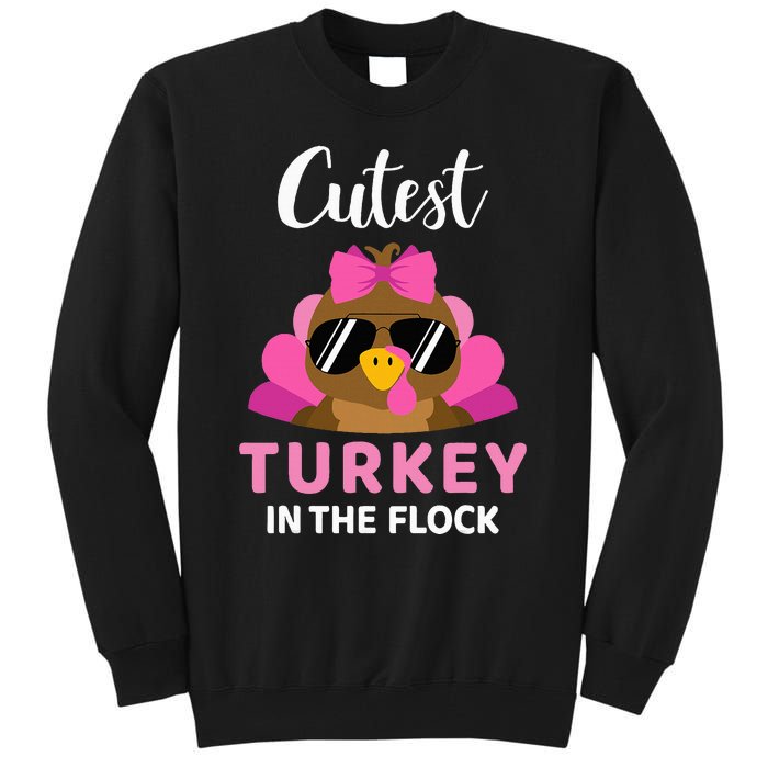 Cutest Turkey In The Flock Thanksgiving Tall Sweatshirt