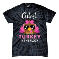 Cutest Turkey In The Flock Thanksgiving Tie-Dye T-Shirt