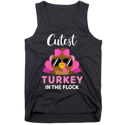 Cutest Turkey In The Flock Thanksgiving Tank Top