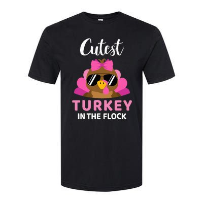 Cutest Turkey In The Flock Thanksgiving Softstyle CVC T-Shirt