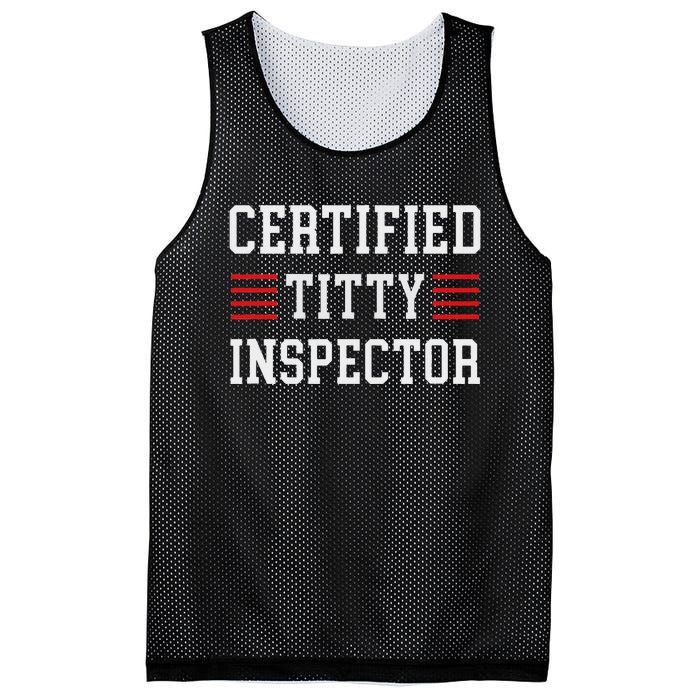 Certified Titty Inspector Mesh Reversible Basketball Jersey Tank