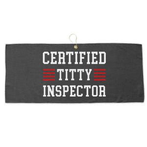 Certified Titty Inspector Large Microfiber Waffle Golf Towel