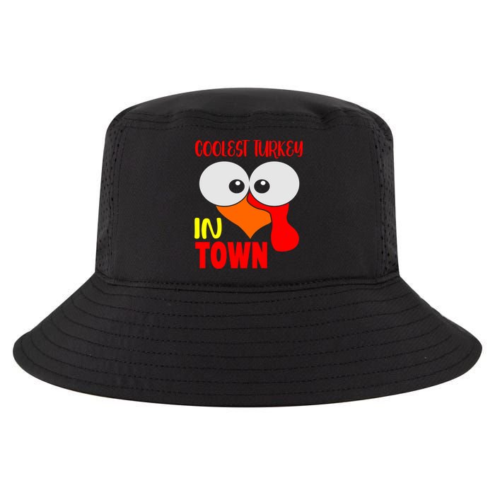 Coolest Turkey In Town Funny Thanksgiving Cool Comfort Performance Bucket Hat