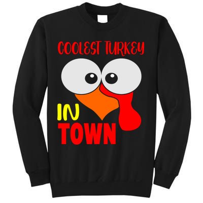 Coolest Turkey In Town Funny Thanksgiving Sweatshirt