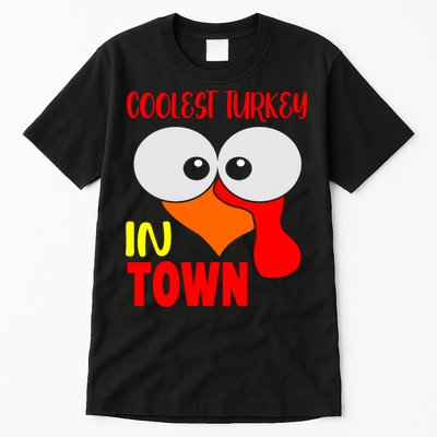 Coolest Turkey In Town Funny Thanksgiving Tall T-Shirt